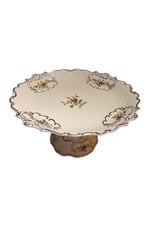 Diana 6 Parça Pasta Börek Salata Sos İkram Seti Vintage Çiçek Desenli Gold Detaylı