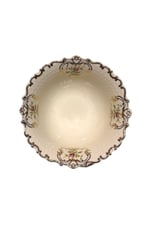 Diana Porselen 6 lı Çorba Kasesi Vintage Çiçek Desenli Gold Detaylı