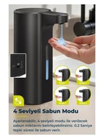 Eko Aroma Pro Akıllı Sıvı Sabunluk Sensörlü - Siyah