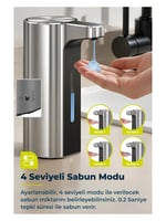 Eko Aroma Pro Akıllı Sıvı Sabunluk Sensörlü -Metalik