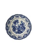 Elizabeth Bone Porselen 6 lı Pasta Tabağı Mavi Vitage 22 cm