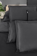 Fancy Stripe King Size Pamuk Nevresim Takımı V14