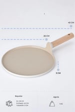 Fika Alüminyum Döküm Krep Tava 26 Cm Bej