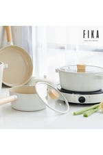 Fika Bej 17 Parça İndüksiyonlu Döküm Tencere Tava Seti