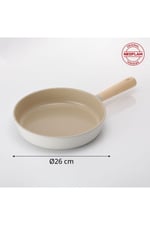 Fika Bej 5 Parça Pratik 26 cm Tencere Tava Wok Set