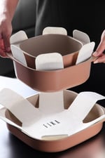 Fika Comfort Seramik kaplama Terracota Tencere ve Tava Seti 10 Parça