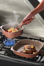 Fika Comfort Seramik kaplama Terracota Tencere ve Tava Seti 10 Parça