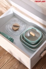 Fika Comfort Seramik Kaplama Yeşil Tencere ve Tava Seti - 10 Parça