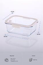 Fika Glace Bej Vakumlu 2 Parça Saklama Kabı 1900 ML
