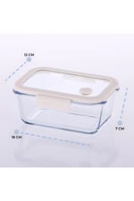 Fika Glace Bej Vakumlu 4 Parça Saklama Kabı 460 ML + 800 ML