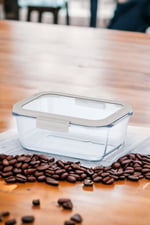 Fika Glace Cam Saklama Kabı Bej 4 Parça Set