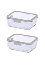 Fika Glace Gri Vakumlu 2 Parça Saklama Kabı 1200 ML
