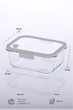Fika Glace Gri Vakumlu 2 Parça Saklama Kabı 1900 ML