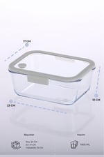 Fika Glace Gri Vakumlu 2 Parça Saklama Kabı 1200 ML