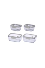 Fika Glace Gri Vakumlu 4 Parça Saklama Kabı 460 ML + 800 ML
