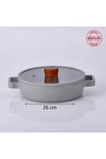 Fika Gri 4 Parça Pratik 26 cm Tencere Tava Wok Set