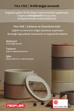 Fıka One Seramik Saklama Kabı 6 Parça Bej