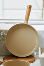 Fika Seramik kaplama Alüminyum Döküm Tava 30Cm Bej