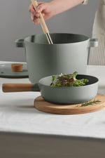 Fika Seramik Kaplama Alüminyum Döküm Wok Tava 26 CM - Gri