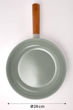 Fika Seramik Kaplama Alüminyum Döküm Wok Tava 26 CM - Gri