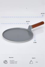 Fika Xtrema Kaplama Gri Krep Tavası 26 Cm