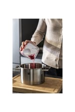 Fresh & Save Cube Borosilikat Plastik Başlangıç Vakumlu Gıda Saklama Kabı M/ 5-Parça Şeffaf-Beyaz