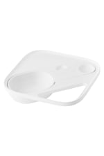 Fresh & Save Cube Borosilikat Plastik Başlangıç Vakumlu Gıda Saklama Kabı S/ 6-Parça Şeffaf-Beyaz