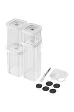 Fresh & Save Cube Saklama Kabı Seti, S / 6-Parça, Şeffaf-Beyaz