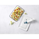 Fresh & Savevakumlu Fırın Kabı, Borosilikat Cam, Akdeniz Mavisi