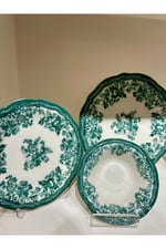 Fulya Velour Green 24 Parça 6 Kişilik Yemek Takımı