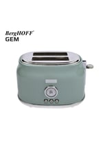 GEM RETRO Yuvarlak Su Isıtıcısı Kettle ve RETRO Mint Rengi 2 Dilim Ekmek Kızartma Makinesi Seti