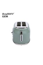 GEM RETRO Yuvarlak Su Isıtıcısı Kettle ve RETRO Mint Rengi 2 Dilim Ekmek Kızartma Makinesi Seti