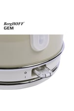 GEM RETRO Yuvarlak Su Isıtıcısı Kettle ve RETRO Krem Rengi 2 Dilim Ekmek Kızartma Makinesi Seti