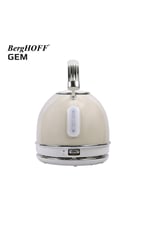 GEM RETRO Yuvarlak Su Isıtıcısı Kettle ve RETRO Krem Rengi 2 Dilim Ekmek Kızartma Makinesi Seti