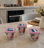 Glasslock 3lü Cam Mama Reçel Saklama Kabı Kilitli Sızdırmaz Kapak 120 ml
