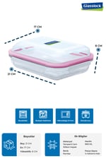 Glasslock Dikdörtgen Plus Cam Saklama Kabı 900 Ml