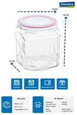 Glasslock Kare Cam Kavanoz 1500 Ml