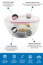Glasslock Yuvarlak Cam Saklama Kabı 2000 Ml