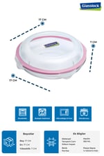 Glasslock Yuvarlak Plus Cam Saklama Kabı - 350 Ml
