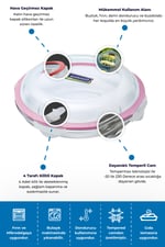 Glasslock Yuvarlak Plus Cam Saklama Kabı - 350 Ml