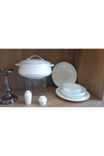 Hanedan 2mm Shiny Platin 60 Parça 12 Kişilik Yemek Takımı