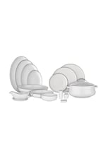 Hanedan 2mm Shiny Platin 60 Parça 12 Kişilik Yemek Takımı