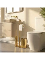Kobos Nova Çöp Kovalı Yuvarlak Hareketli Wc Set Parlak Altın KBW-907GL
