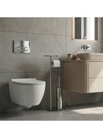 Kobos Nova Parlak Krom Hareketli Yuvarlak WC Set