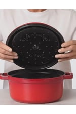 La Cocotte Yuvarlak Döküm Tencere 24 Cm Kiraz 3,8 L