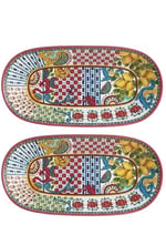 Lucky Art Lemozia Melamin 2'li Baton Sunum Tabağı - 43 cm LYBF 027