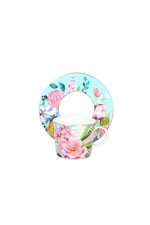 Luckyart Peony Desenli 6 lı Bone China Porselen Çay Fincanı seti 220 ml LYBA037