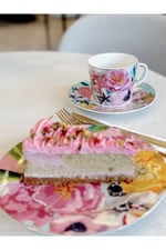 Luckyart Peony Desenli 6 lı Bone China Porselen Çay Fincanı seti 220 ml LYBA037