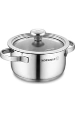 Minika Inox 3 Parça Indüksiyonlu Çelik Tencere Sos Mama Seti
