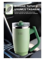 Neoflam Fika Lumi Patentli Döner Kulplu Sızdırmaz Çift Ağızlıklı Çelik Termos 950 ML - Mint Yeşili